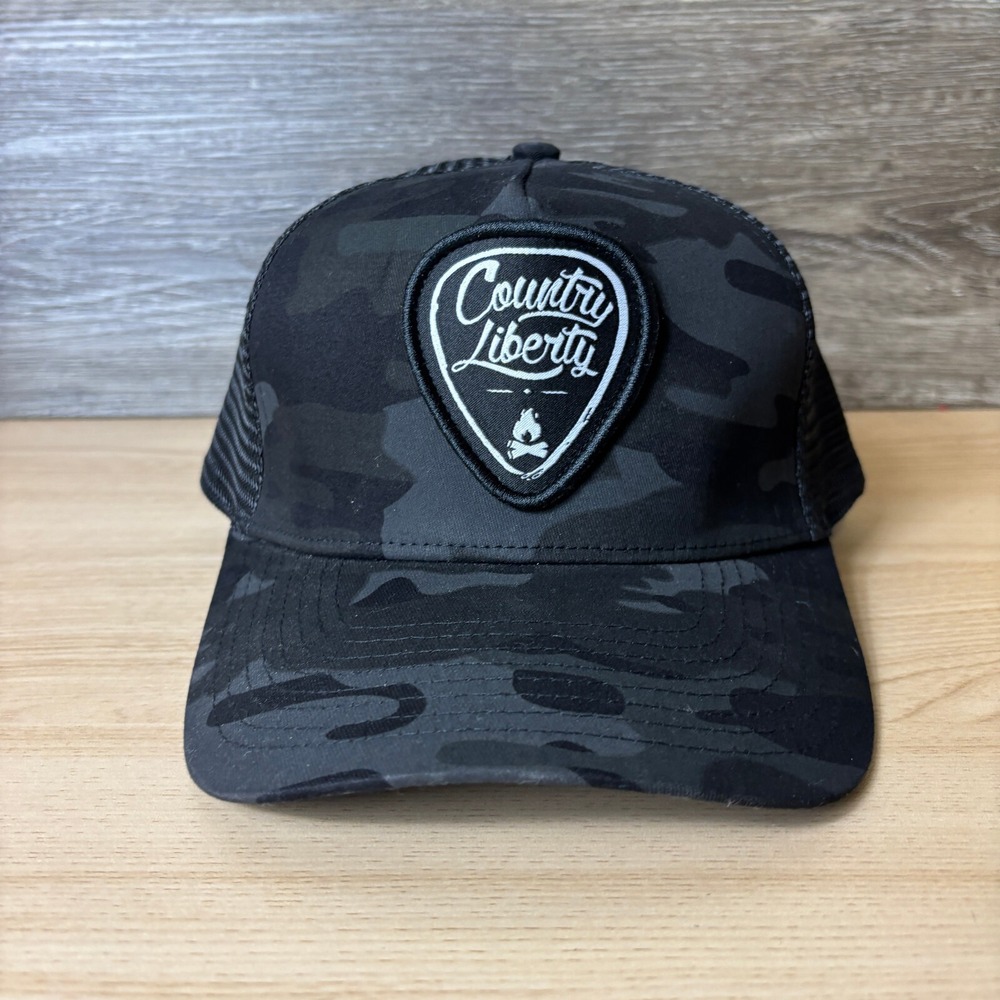 Country Liberty Hat Cap Snap Back Black‎ Camo Trucker Canada Adjustable
